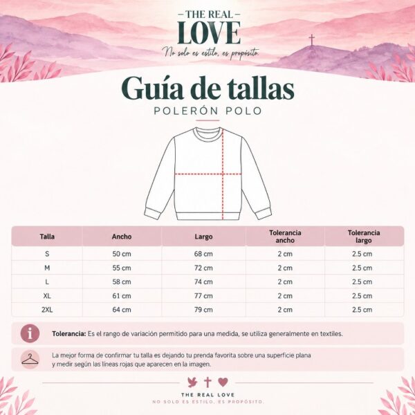 Guia tallas Poleron polo
