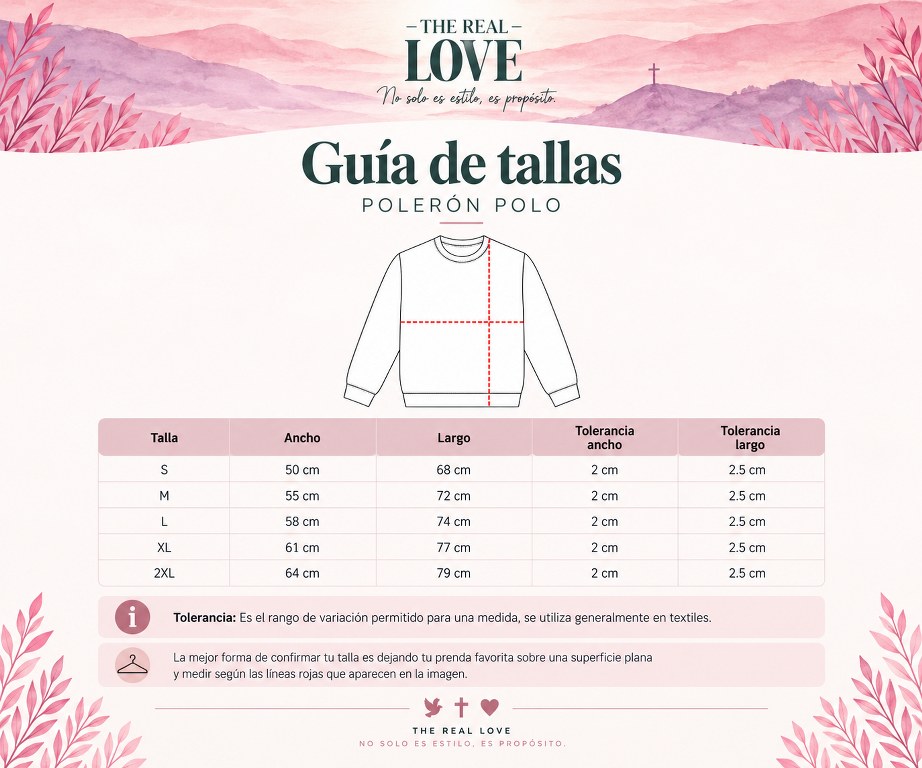 Guia tallas Poleron polo