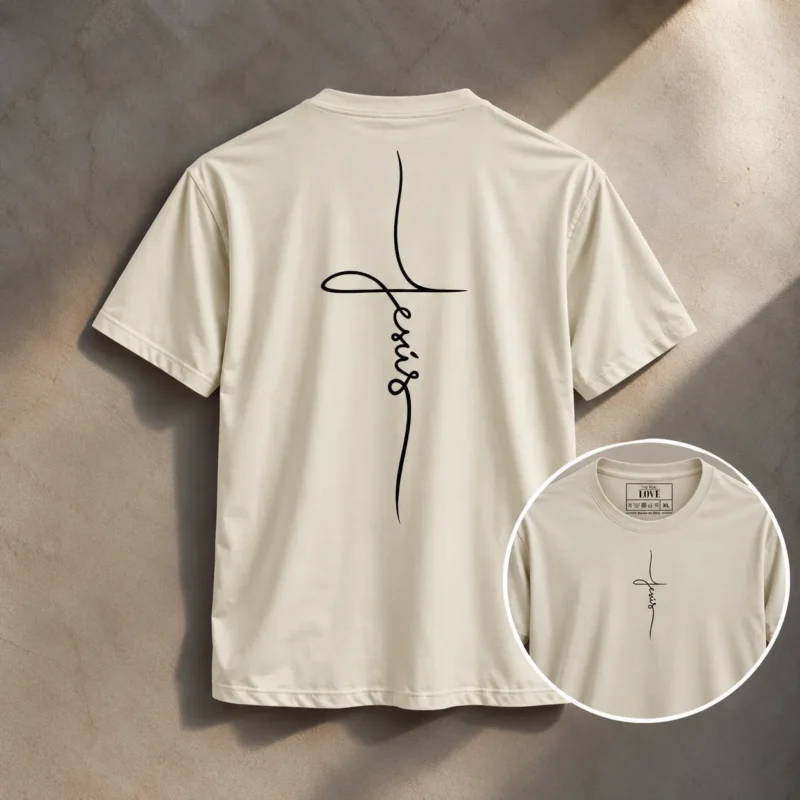 Polera Unisex · Cuello Redondo<br/> CRUZ JESÚS